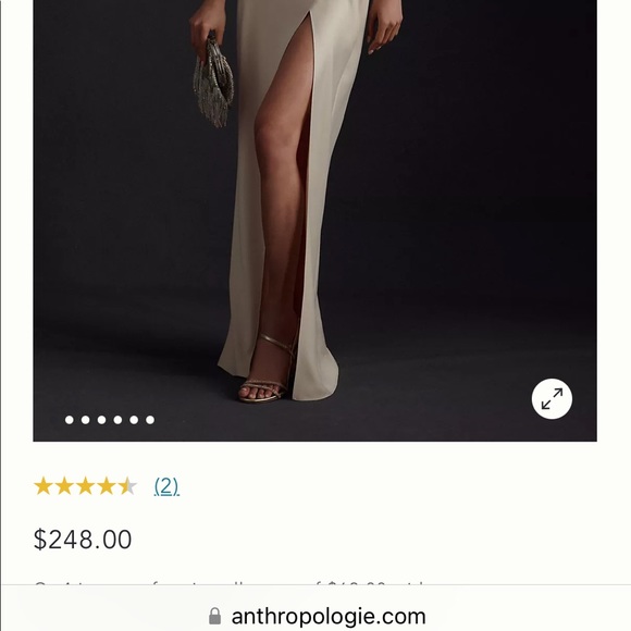 COPY - BHLDN Dylan Dress in Champagne UNALTERED, worn once and dry cleaned. - Picture 8 of 11